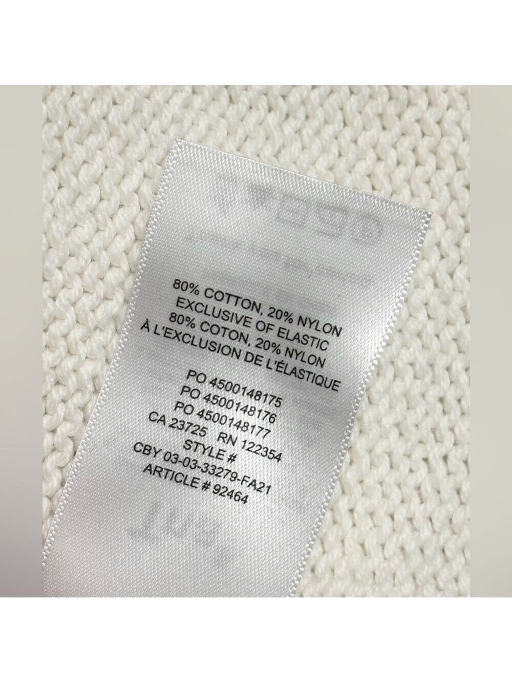 Aritzia TNA York Turtleneck Sweater Cream Cotton Blend Relaxed Fit Size Small - Picture 14 of 14